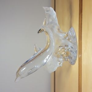 Vintage Lenox Fine Crystal Dolphin Jumping Out of Wave
